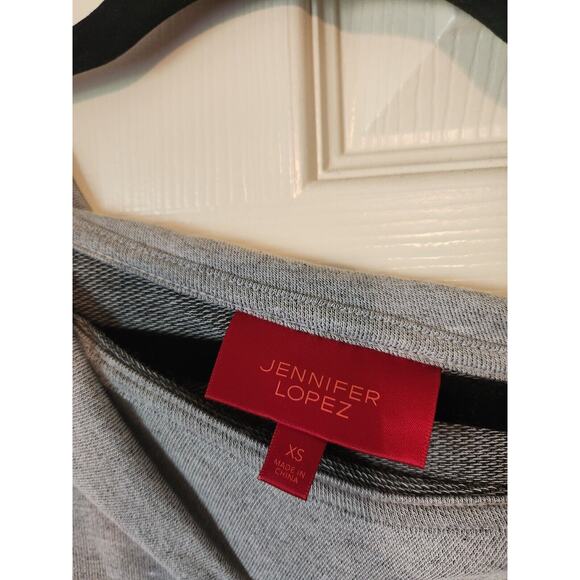 Jennifer Lopez Sweat Shirt Juniors XS One Shoulder Snap NWT - Picture 3 of 4